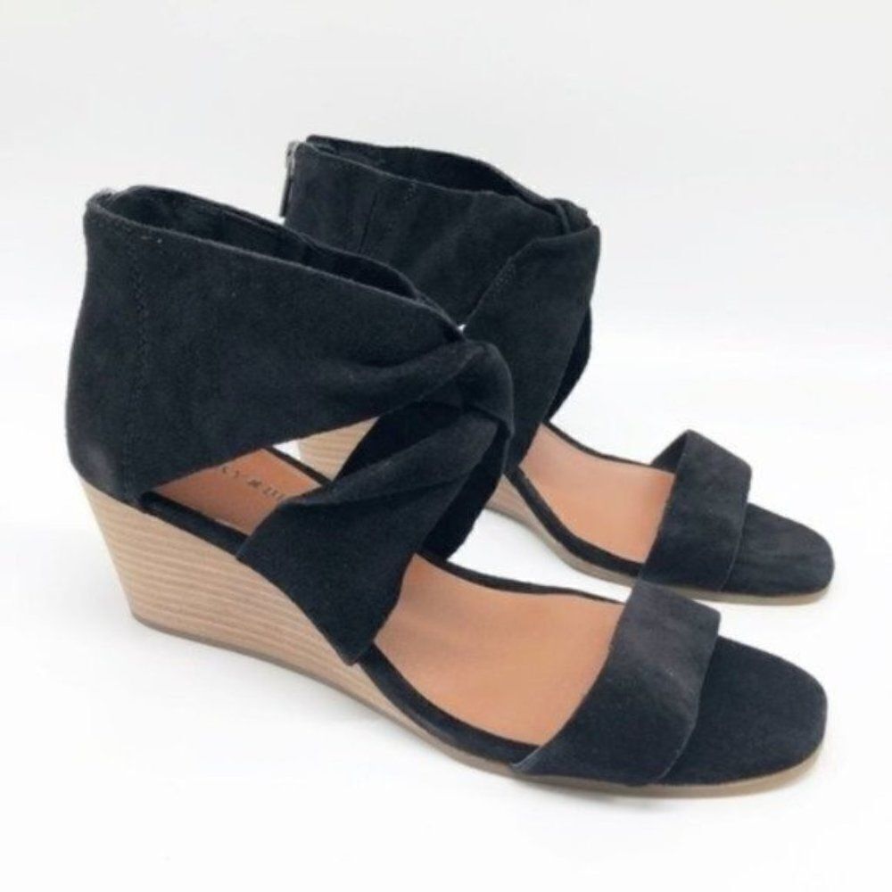 LUCKY BRAND Black Tammanee Wedge Sandal